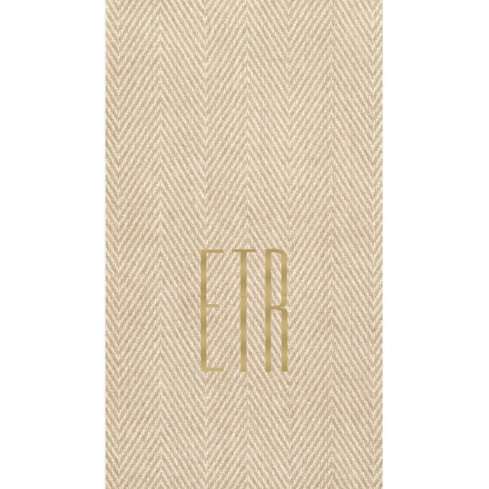 Personalization by Caspari Mother'S Day|Thanksgiving|Personalized Monogram Jute Guest Towel Napkins