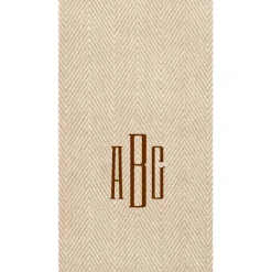 Personalization by Caspari Mother'S Day|Thanksgiving|Personalized Monogram Jute Guest Towel Napkins
