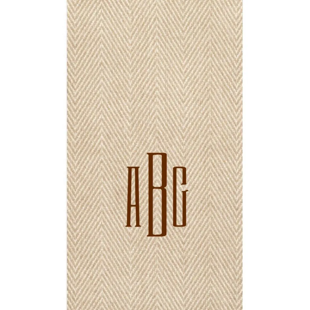 Personalization by Caspari Mother'S Day|Thanksgiving|Personalized Monogram Jute Guest Towel Napkins