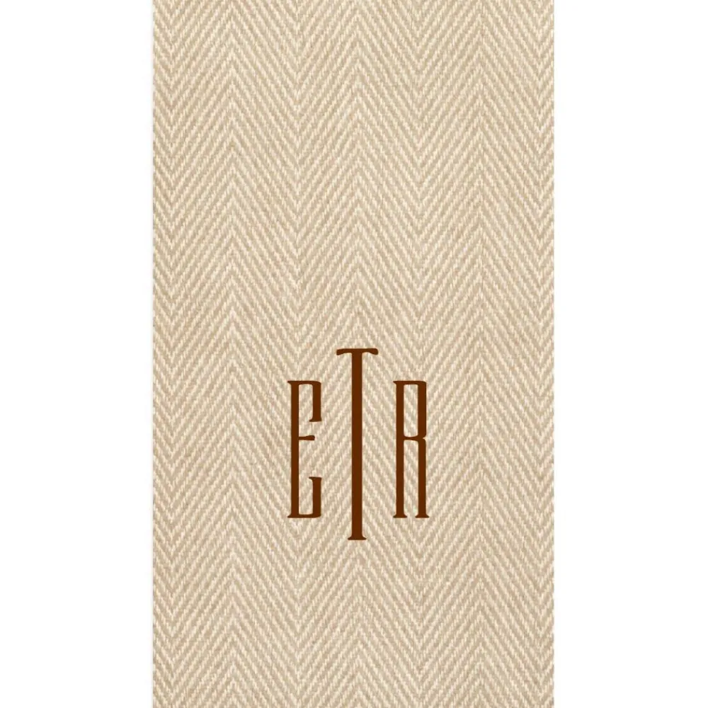 Personalization by Caspari Mother'S Day|Thanksgiving|Personalized Monogram Jute Guest Towel Napkins