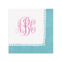 Personalization by Caspari Graduation Celebration|Mother'S Day|Personalized Monogram Linen Border Cocktail Napkins