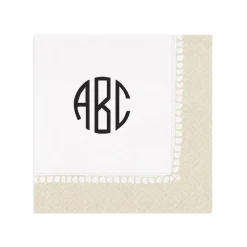 Personalization by Caspari Graduation Celebration|Mother'S Day|Personalized Monogram Linen Border Cocktail Napkins