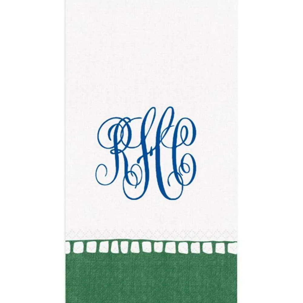 Personalization by Caspari Graduation Celebration|Mother'S Day|Personalized Monogram Linen Border Guest Towel Napkins