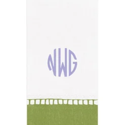 Personalization by Caspari Graduation Celebration|Mother'S Day|Personalized Monogram Linen Border Guest Towel Napkins