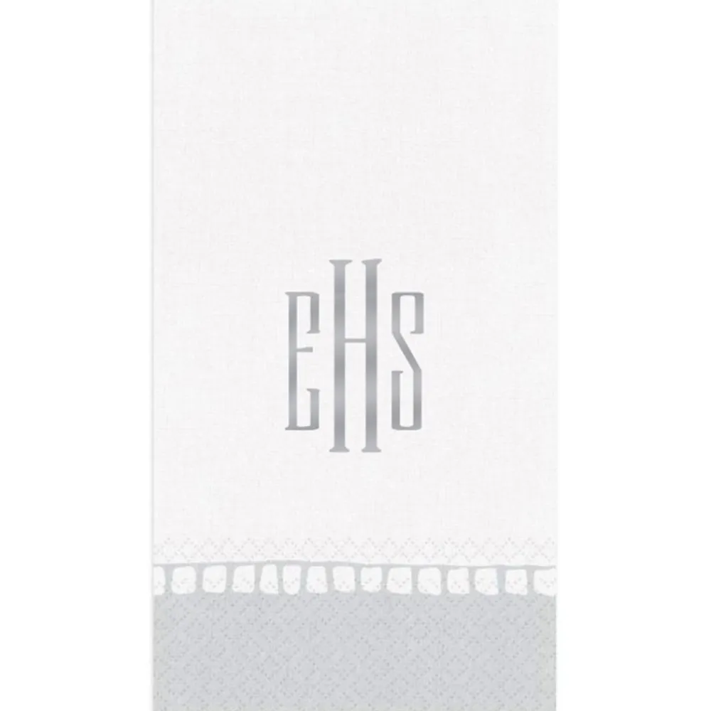 Personalization by Caspari Graduation Celebration|Mother'S Day|Personalized Monogram Linen Border Guest Towel Napkins
