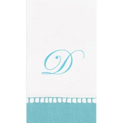 Personalization by Caspari Graduation Celebration|Mother'S Day|Personalized Single Initial Linen Border Guest Towel Napkins