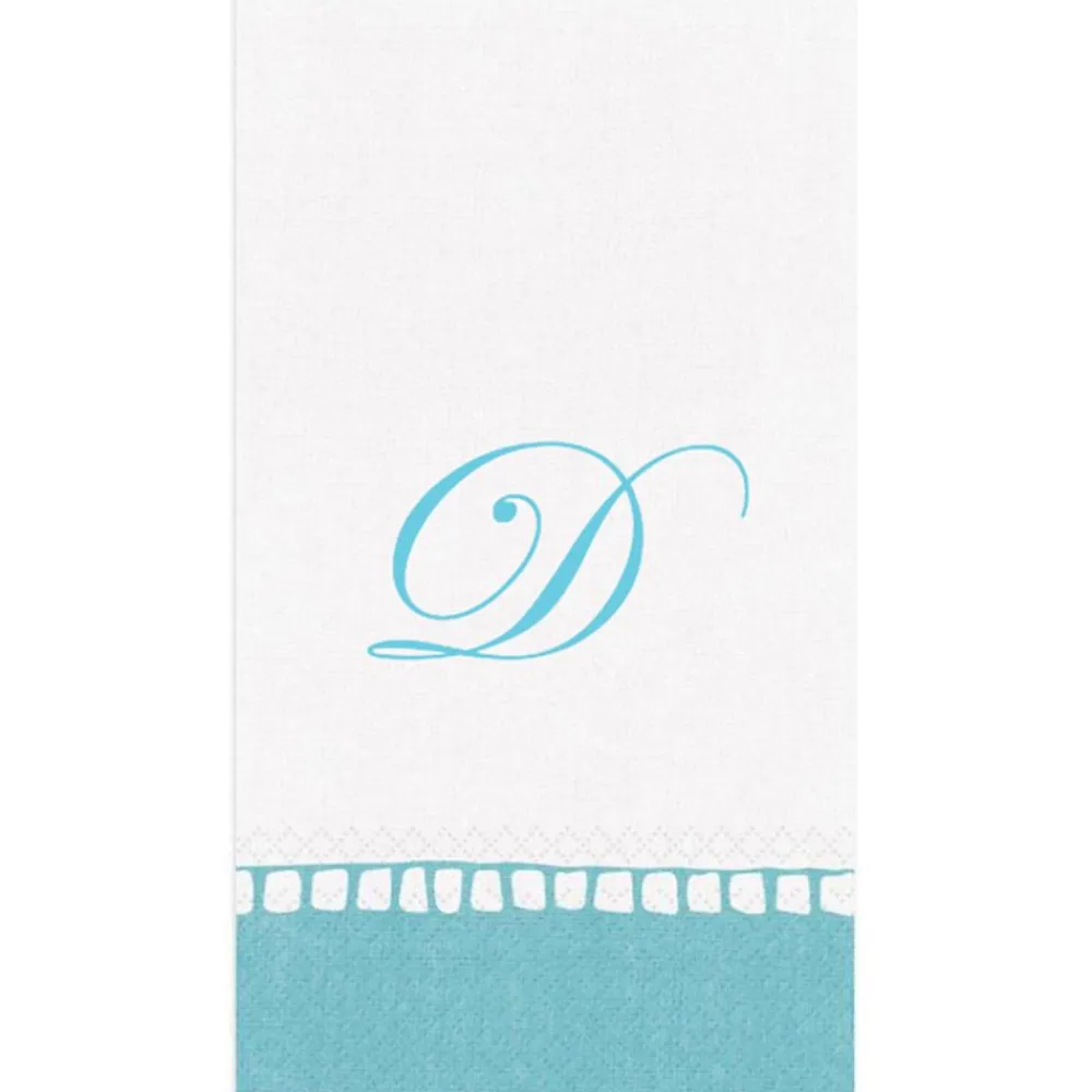 Personalization by Caspari Graduation Celebration|Mother'S Day|Personalized Single Initial Linen Border Guest Towel Napkins