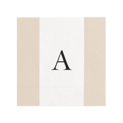 Personalization by Caspari Mother'S Day|Personalized Single Initial Bandol Stripe Cocktail Napkins