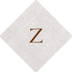 Personalization by Caspari Bridal Shower|Mother'S Day|Personalized Single Initial Jute Cocktail Napkins