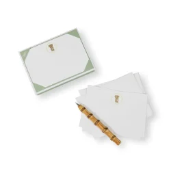 Caspari Correspondence Cards|Pineapple Crest Foil Correspondence Cards - 12 Per Package