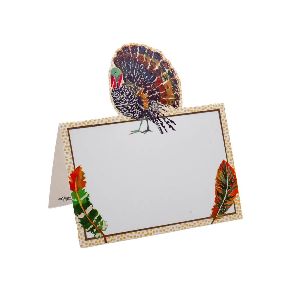 Caspari Place Cards|Plumage Place Cards - includes 8 Place Cards