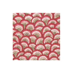 Caspari Boxed Cocktail Napkins|Pontchartrain Scallop Red Boxed Cocktail Napkins - 40 Per Box