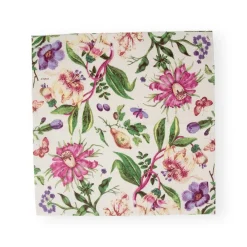 Caspari Bridal Shower|Paper Luncheon Napkins|Porcelain Blooms Ivory Luncheon Napkins - 20 Per Package