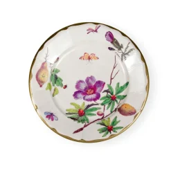 Caspari Bridal Shower|Paper Salad And Dessert Plates|Porcelain Blooms Ivory Salad & Dessert Plates - 8 Per Package