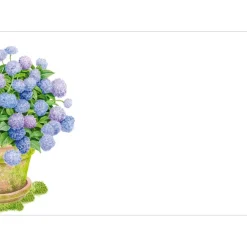 Caspari Gift Tags & Enclosure Cards|Potted Hydrangeas Adhesive Labels - 12 Per Package