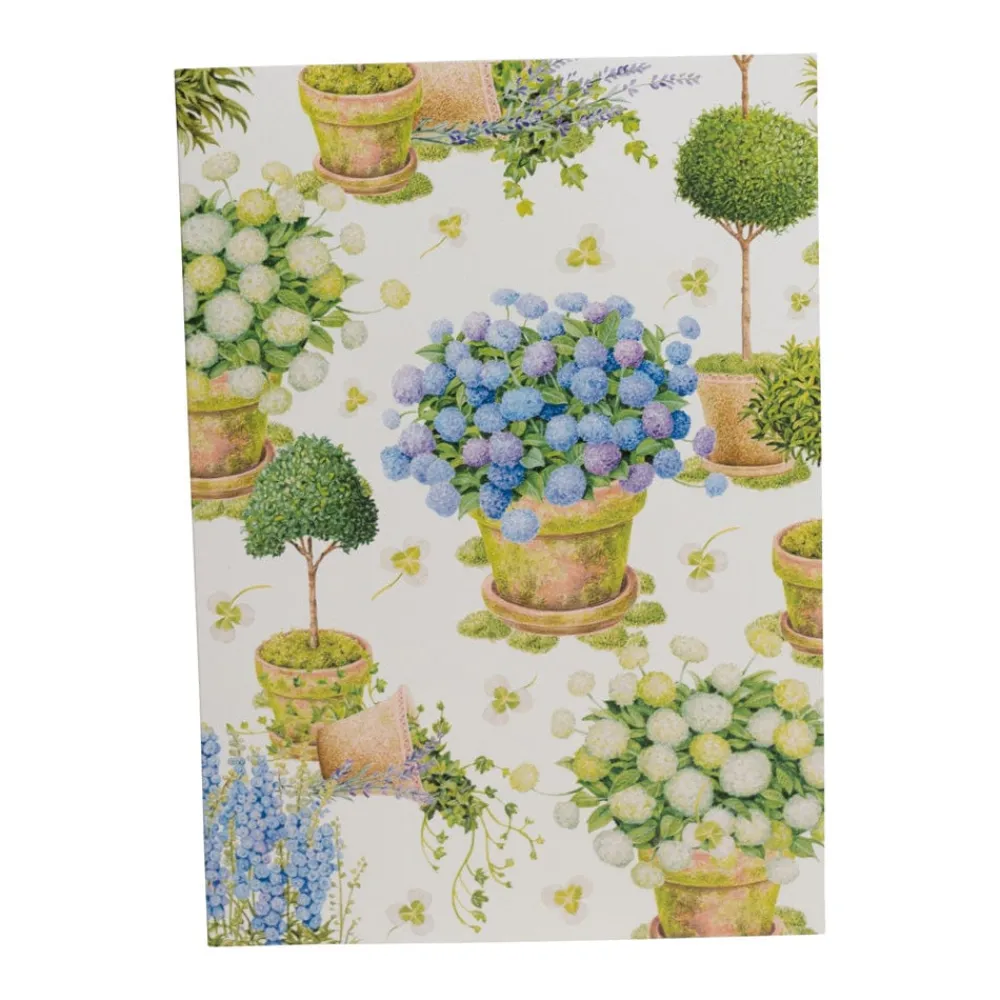 Caspari Note Cards|Potted Hydrangeas Boxed Note Cards - 8 Note Cards & 8 Envelopes