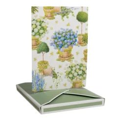 Caspari Note Cards|Potted Hydrangeas Boxed Note Cards - 8 Note Cards & 8 Envelopes
