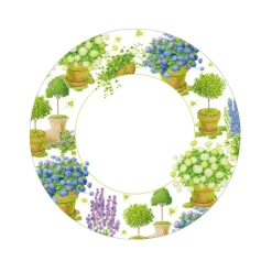 Caspari Paper Salad And Dessert Plates|Potted Hydrangeas Paper Salad & Dessert Plates - 8 Per Package