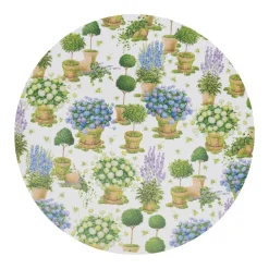Caspari Placemats|Paper Placemats|Potted Hydrangeas Placemats - 12 Per Package