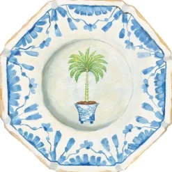 Caspari Placemats|Paper Placemats|Potted Palms Die-Cut Placemat - 4 Per Package
