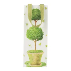Caspari Gift & Bottle Bags|Potted Topiary Wine & Bottle Gift Bags - One Gift Bag Included