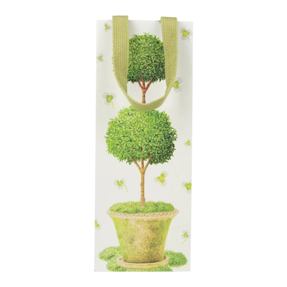 Caspari Gift & Bottle Bags|Potted Topiary Wine & Bottle Gift Bags - One Gift Bag Included