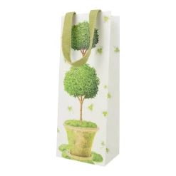 Caspari Gift & Bottle Bags|Potted Topiary Wine & Bottle Gift Bags - One Gift Bag Included