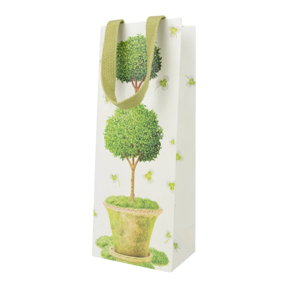 Caspari Gift & Bottle Bags|Potted Topiary Wine & Bottle Gift Bags - One Gift Bag Included