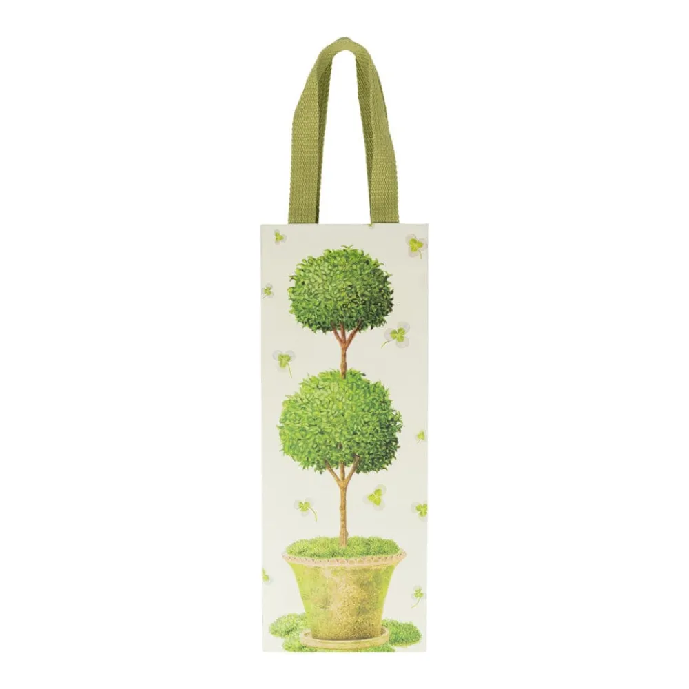Caspari Gift & Bottle Bags|Potted Topiary Wine & Bottle Gift Bags - One Gift Bag Included