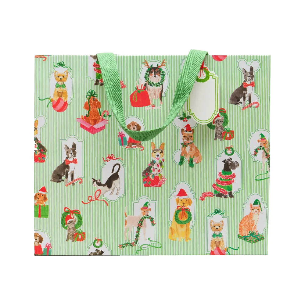 Caspari Gift & Bottle Bags|Presenting Pets Gift Bags - includes 1 Gift Bags