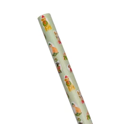 Caspari Christmas Wrapping Paper|Presenting Pets Roll Wrap - includes 1 Roll