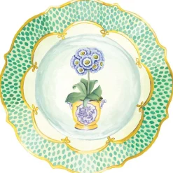 Caspari Placemats|Paper Placemats|Primroses Die-Cut Placemat - 4 Per Package