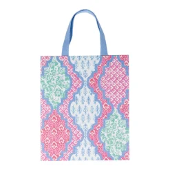 Caspari Gift & Bottle Bags|Provençal Cotton Pink Multi Large Gift Bags - One Gift Bag Included