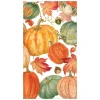 Caspari Halloween|Paper Guest Towels|Pumpkin Field Paper Guest Towel Napkins in White - 15 Per Package