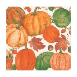 Caspari Halloween|Paper Luncheon Napkins|Pumpkin Field Paper Luncheon Napkins in White - 20 Per Package