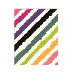 Caspari Birthday|Gift Tags & Enclosure Cards|Rainbow Stripe Gift Enclosure Cards in Ivory - 4 Mini Cards & 4 Envelopes