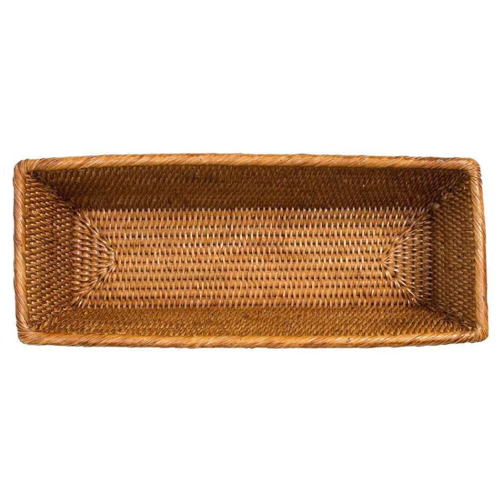 Caspari Tailgates|Mother'S Day|Rattan Bread Serving Basket in Dark Natural - 1 Each