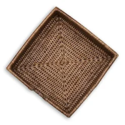 Caspari Memorial Day|Tailgates|Rattan Luncheon Napkin Holder in Dark Natural - 1 Each