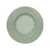 Caspari Summer Picnic|Rattan Trays And Accessories|Rattan Round Charger Plate in Green - 1 Charger Plate