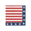 Caspari Memorial Day|Fourth Of July|Red, White & Blue Paper Cocktail Napkins - 20 Per Package