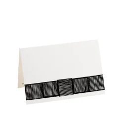 Caspari Engagement Party|Place Cards|Ribbon Border Place Cards in Black - 8 Per Package