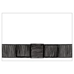 Caspari Engagement Party|Place Cards|Ribbon Border Place Cards in Black - 8 Per Package