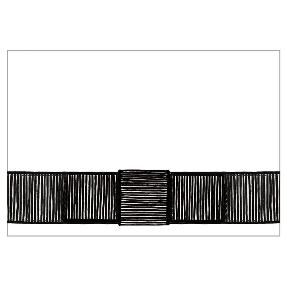 Caspari Engagement Party|Place Cards|Ribbon Border Place Cards in Black - 8 Per Package