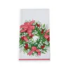 Caspari Christmas Napkins|Paper Guest Towels|Ribbon Stripe Wreath Guest Towel Napkins - 15 Per Package
