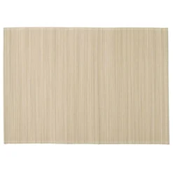 Caspari Christmas Placemats & Coasters|Paper Placemats|Roll-Up Bamboo Placemats in Natural - Set of 4