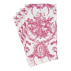 Caspari Paper Guest Towels|Romantic Toile Rose Guest Towel Napkins - 15 Per Package