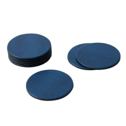 Caspari Father'S Day|Mother'S Day|Round Snakeskin Felt-Backed Coasters in Navy Blue - 8 Per Box