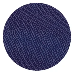 Caspari Father'S Day|Mother'S Day|Round Snakeskin Felt-Backed Coasters in Navy Blue - 8 Per Box