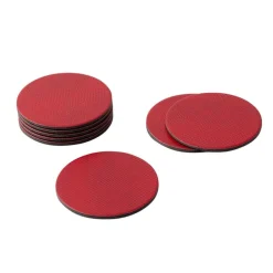 Caspari Father'S Day|Mother'S Day|Round Snakeskin Felt-Backed Coasters & Holder Gift Set in Crimson