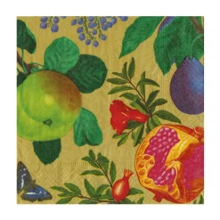 Caspari Paper Luncheon Napkins|Royal Orchard Gold 2 Luncheon Napkins - includes 20 Luncheon Napkins